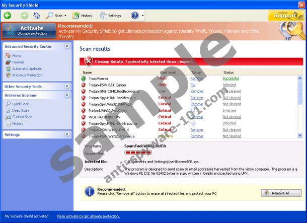 Security Shield can be easily linked to another sinister tool Security ...