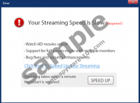 Your Streaming Speed Is Slow popup