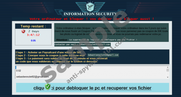 French MoWare H.F.D ransomware
